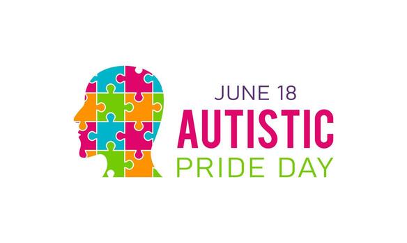 Vector illustration of autistic pride day on 18th june. Autistic pride day design element isolated on a white background.