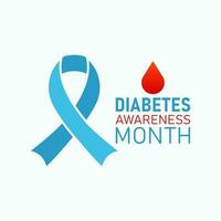 Diabetes awareness month. Vector template for banner, greeting card, poster with background. Vector illustration.