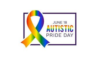 Vector illustration of autistic pride day on 18th june. Autistic pride day design element isolated on a white background.