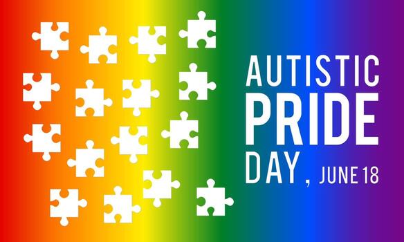Vector illustration of autistic pride day on 18th june. Autistic pride day design element isolated on a white background.