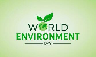 World environment day is observed every year in june 5. Vector template for banner, greeting card, poster with background. Vector illustration.