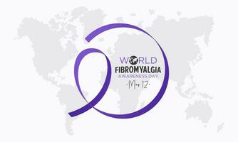 World Fibromyalgia Awareness Day. May 12. Vector illustration on the theme of world fibromyalgia and chronic fatigue syndrome awareness day banner design.