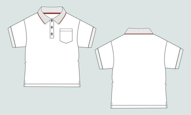 Polo Shirt Template Illustrator Vector Art, Icons, and Graphics for ...