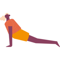 mujer afro practicando yoga png