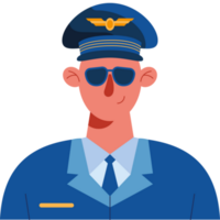 aereo pilota con uniforme png
