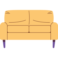 muebles de sofá amarillo png