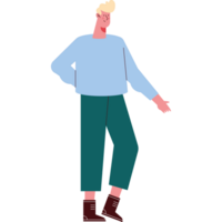 blond man walking png