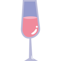 bebida de copa de vino rosado fresco png