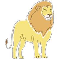 couleur de lion sauvage dessinée png