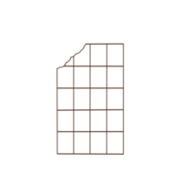 contour de la barre de chocolat png