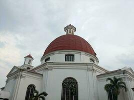 Cathedral of old town on Semarang Central Java. The photo is suitable to use for religion content media and background.