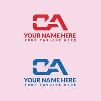 Ca letter logo or ca text logo and ca word logo design. vector