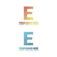 E letter logo or e text logo and e word logo design. vector