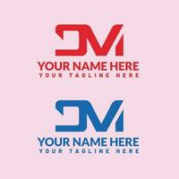 Cm letter logo or cm text logo and cm word logo design. vector