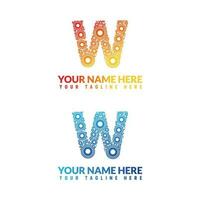 W letter logo or w text logo and w word logo design. vector