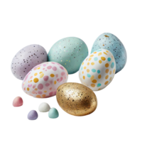 Ostern Eier isoliert auf ein transparent Hintergrund. ai generiert png