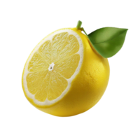 citron sur une transparent Contexte. génératif ai png