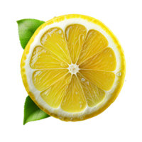 citron sur une transparent Contexte. génératif ai png