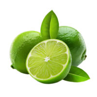 citron sur une transparent Contexte. génératif ai png