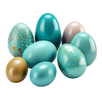 Pascua de Resurrección huevos aislado en un transparente antecedentes. ai generado png