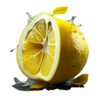 limão em uma transparente fundo. generativo ai png