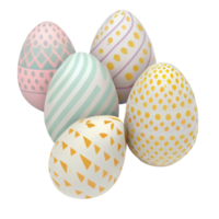 Ostern Eier isoliert auf ein transparent Hintergrund. ai generiert png