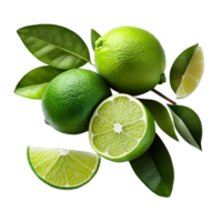 citron sur une transparent Contexte. génératif ai png