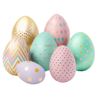 Ostern Eier isoliert auf ein transparent. ai generiert png