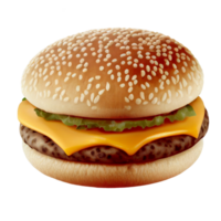 hamburger su un' trasparente sfondo. ai generato png