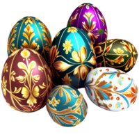 Ostern Eier isoliert auf ein transparent Hintergrund. ai generiert png