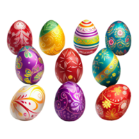 Easter eggs Isolated on a transparent background. png