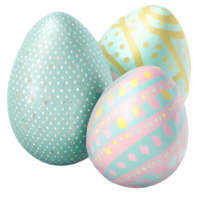 Pascua de Resurrección huevos aislado en un transparente. ai generado png