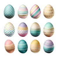 Easter eggs Isolated on a transparent. png