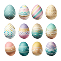 Ostern Eier isoliert auf ein transparent. ai generiert png