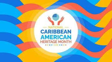 Caribbean American Heritage Month background or banner design template celebrated in june. vector illustration.