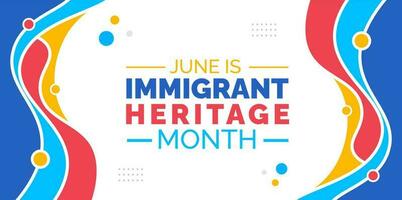 Immigrant Heritage Month background or banner design template celebrated in june. vector illustration.