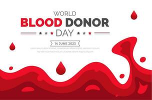 World Blood Donor Day background or banner design template. typography and unique shapes vector illustration. blood drop vector design.