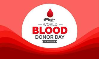 World Blood Donor Day background or banner design template. typography and unique shapes vector illustration. blood drop vector design.