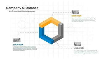 Three-sided square infographic balance of information. Vector illustration.