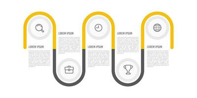 Timeline business infographic 5 steps to success. Vector illustration.