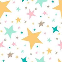 starry doodle pattern vector