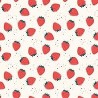 vivid strawberry pattern vector