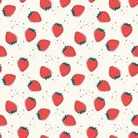 vivid strawberry pattern vector