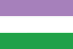 Genderqueer pride flag. LGBTQ flag vector