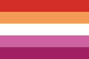 Lesbian Pride Flag. LGBT symbol vector