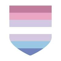 Bigender Pride Flag. Presence of who identify as both male and female vector