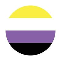Non-Binary pride flag, LGBTQ symbol. vector