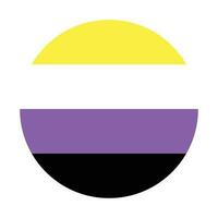 Non-Binary pride flag, LGBTQ symbol. vector