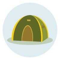 Camping tent icon. Outdoor camp tent vector