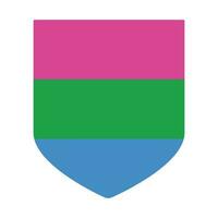 Polysexual pride flag. LGBTQ flag. vector